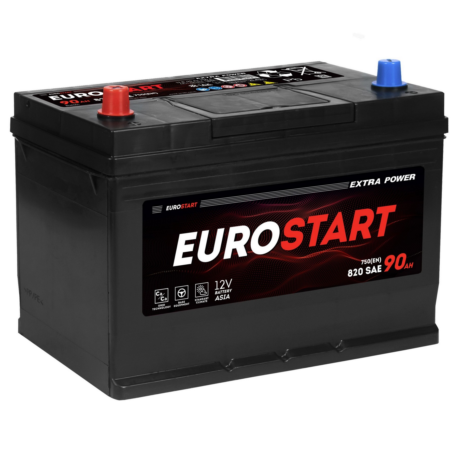 EUROSTART Extra Power Asia 90Ah L+ (нижний борт), Проспект Партс