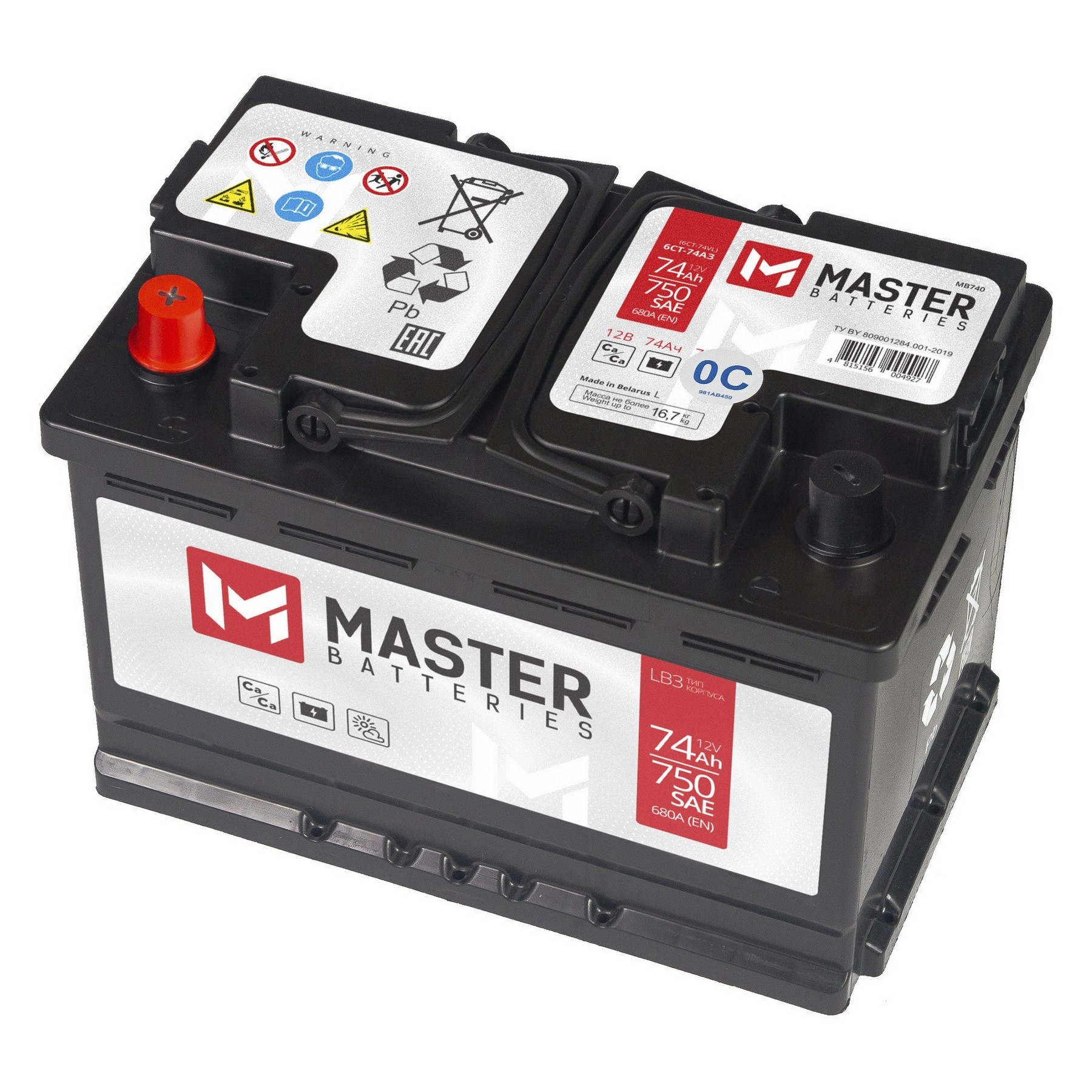 MASTER BATTERIES 74Ah L+, Проспект Партс