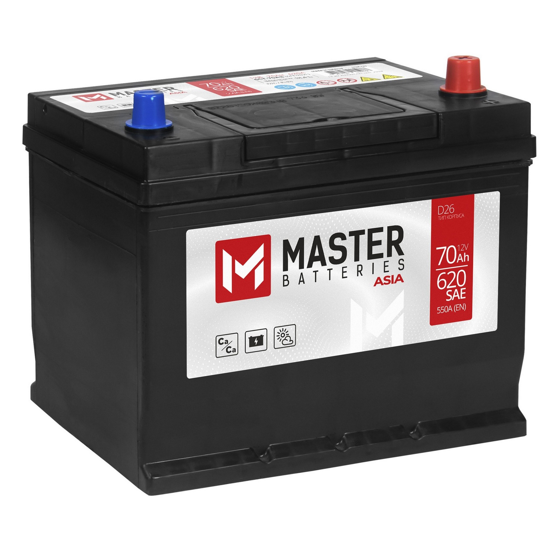 MASTER BATTERIES Asia 70Ah R+, Проспект Партс