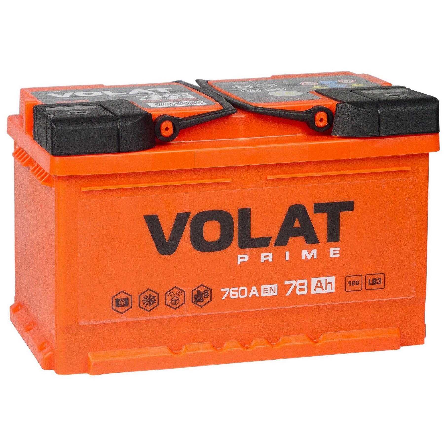 Аккумуляторная батарея VOLAT Prime 78Ah R+ (низкий), 760 A, 278x175x175, Проспект Партс