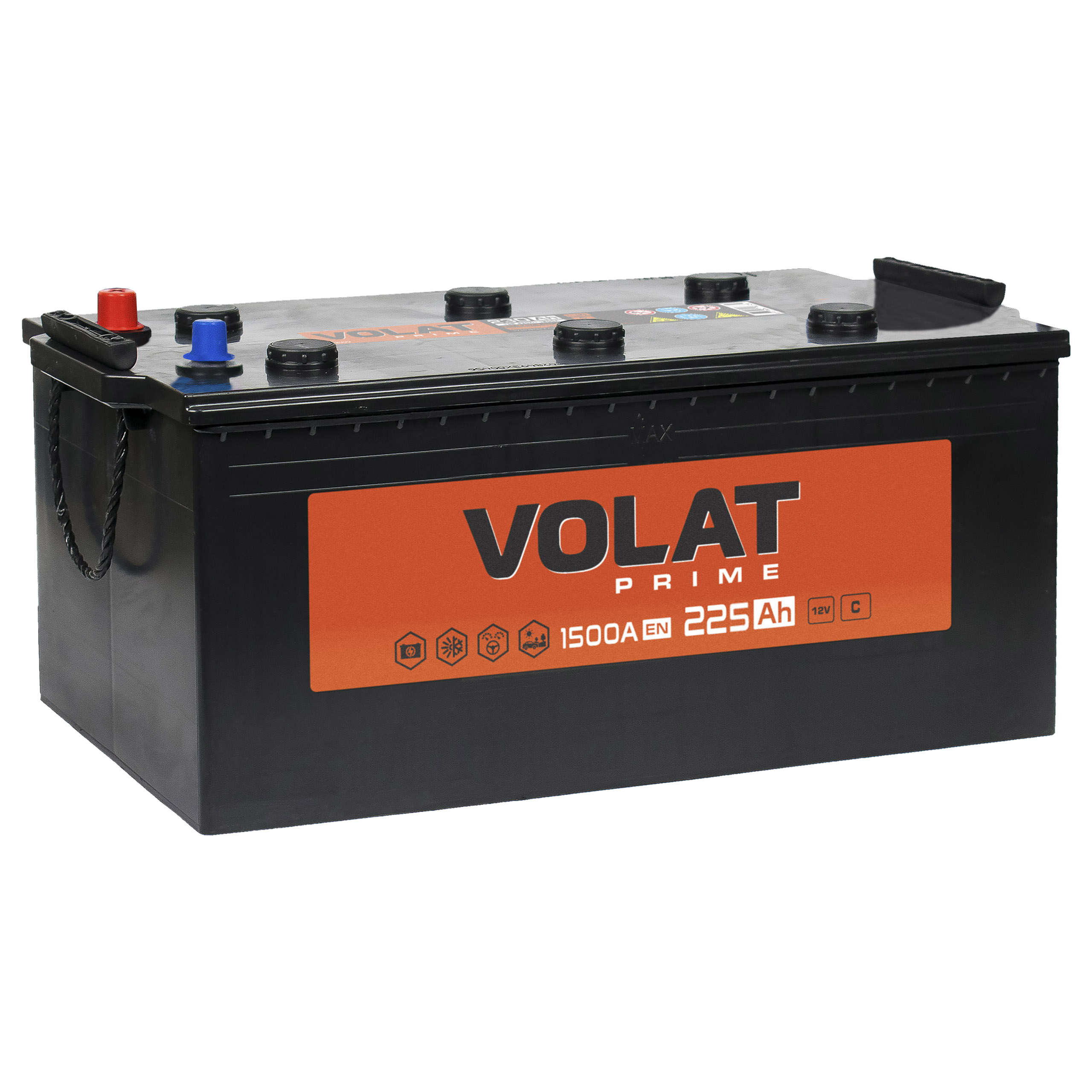Аккумуляторная батарея VOLAT Prime Professional DOUBLE 225Ah L+, 1500 A, 518x276x242, Проспект Партс